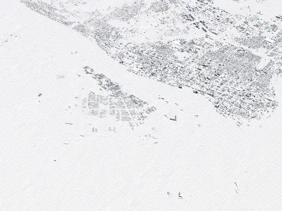 Heihe China City Landscape 3D Model 3D model