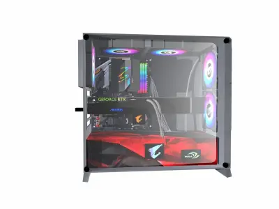 NZXT Gaming PC Gaming computer Low-poly 3D model