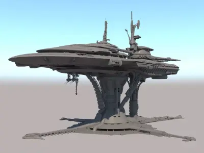 Futuristic structure 3D model purchase