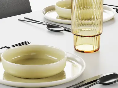 Cb2 Aqua Virgio Dining Table 3D model