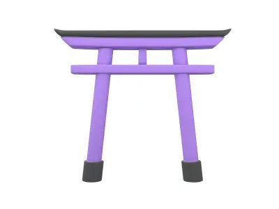 Torii v1 004 Low-poly 3D model