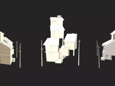 House 03 Low-poly 3D model