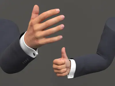  Male Arm Thumbs Up Animated Rigged for Maya 