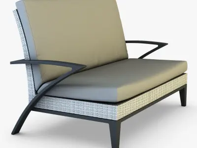 Rexus sofa white 3D model