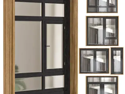 Modern windows 3D model