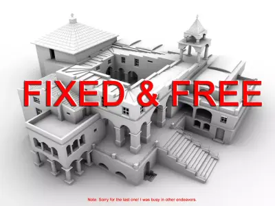 FREE MC Esher 3D optical ilusion Building  Free low-poly 3D model
