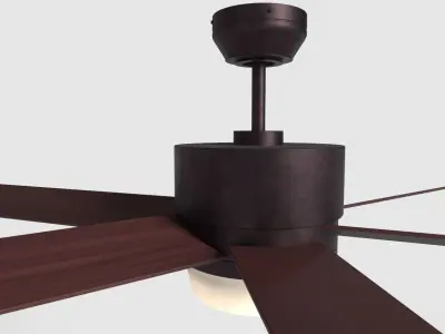 Savoy House Velocity 60 inch English Bronze Outdoor Ceiling Fan Low-poly 3D model