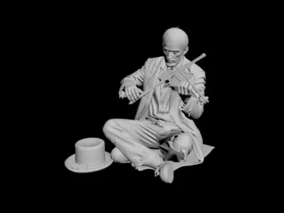 A beggar  3D model