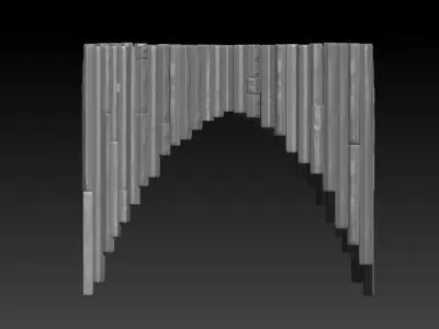 basalt pillar arch bridge 3D model