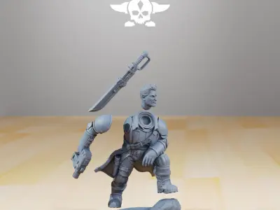 GrimGuard Colonel Mikhail 3D print model