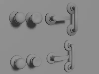 Door handles door knobs Free 3D model
