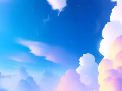 6k stylized cloudy skybox Low-poly 3D model