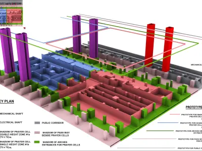  Prophet Mosque -second basement 3D model