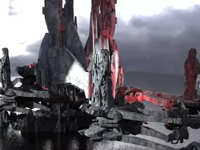 Alien Towers Dimensions Kit bash 4 3D model