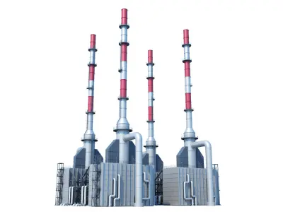 Oil Refinery 3D model