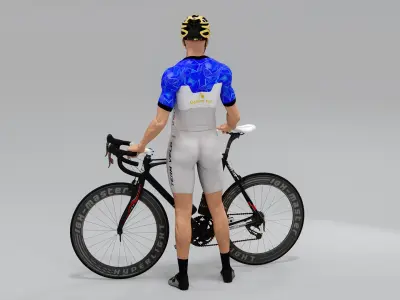  Male White Muscular Cyclist HQ 