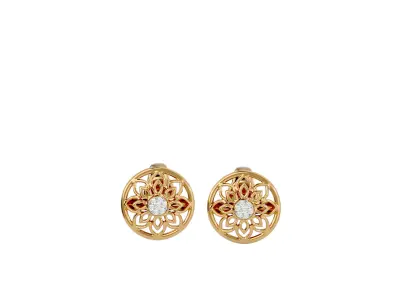 Light Minimalist Diamond Earrings 3D print model get