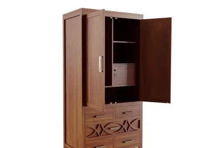 Wooden Cupboard 3D model buy