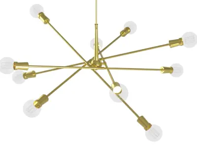 Chandelier - Tubular Low-poly 3D model