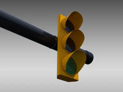Intersection Traffic Light and Camera 3D model