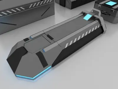 SCI FI CRATE MODEL 3DS MAX x 6 3D model