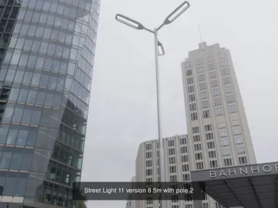 Street Light 11 with pole 2 3D Model Pack