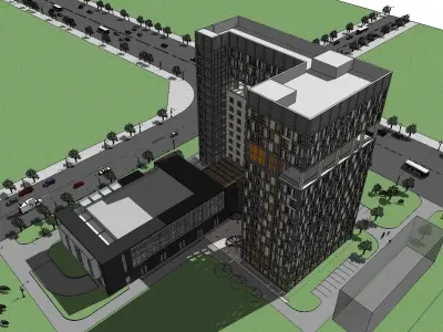 vacation spot-Resort-Fashion Leisure Hotel-0252 3D model