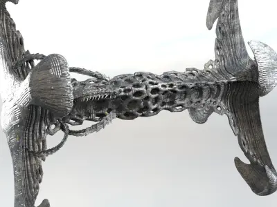 Xeno Inspired Spine drone 3D model