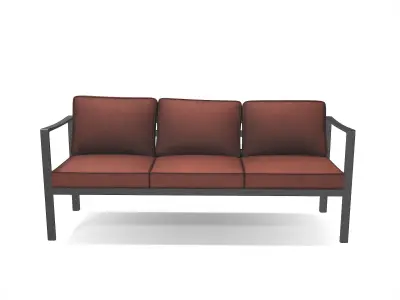 out bench sling fabric 019 Low-poly 3D model