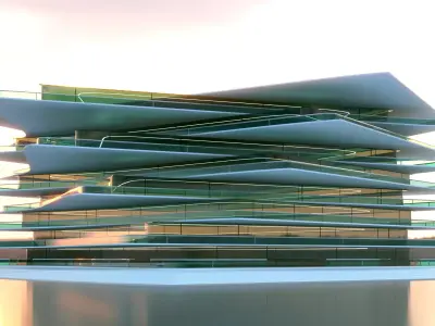 Futuristic Building Concept V2-03 3D model