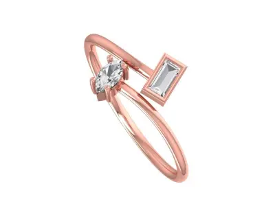 Women Light Weight Band Ring 3D print model 35