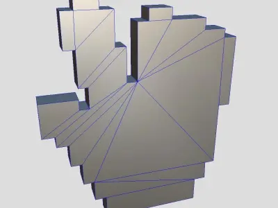 Cursor Hand 2 Low-poly 3D model