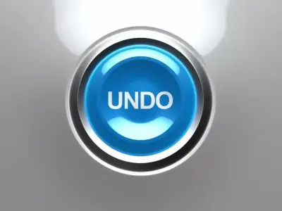 Undo Button Low-poly 3D model