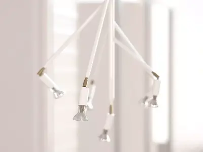 Kvist 6 pendant light with three branches hanging from it 3D model