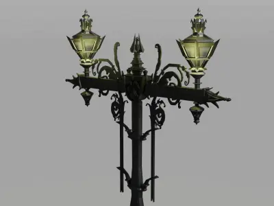 Street Lamp  Low-poly 3D model