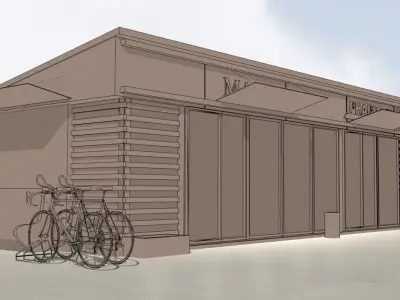Barnhouse mini market Low-poly 3D model