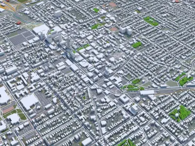 Lexington Downtown Kentucky Low-poly 3D model