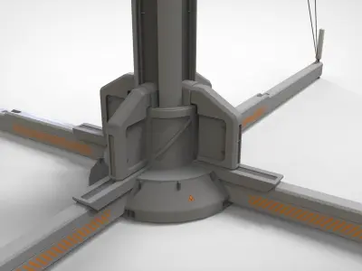 sci fi Mast 4 3D model