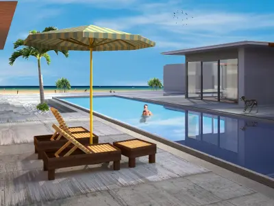 3d villa house model architecture 3D model