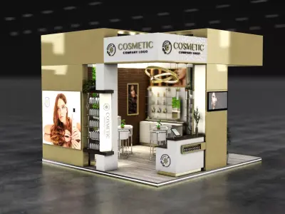 cosmetic trade exhibition stand 3D model