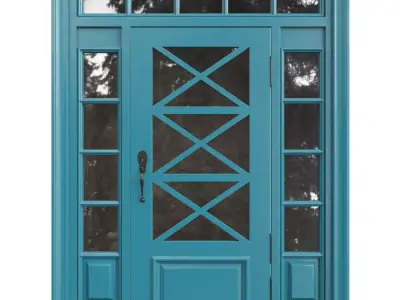 Entrance classic door 80 3D model