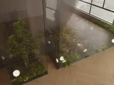 Indoor landscape installation 3D model
