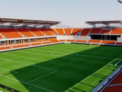 BBVA Compass Stadium - Houston Low-poly 3D model