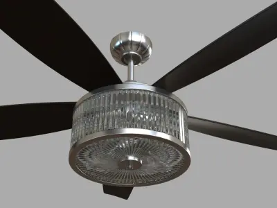 56inch Sura 5 Blade Ceiling Fan 3D model