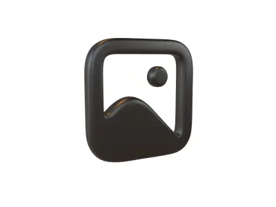 Picture Symbol V1 001 Low-poly 3D model