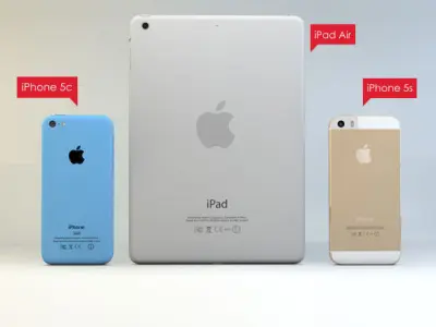 Apple products 3D model