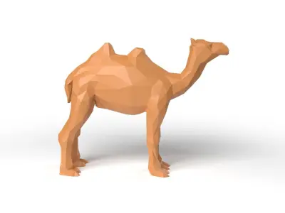 Camel Low Poligonal Low-poly 3D model