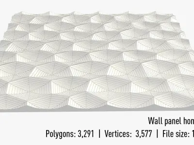 honeycomb hexagonal pattern 3D model