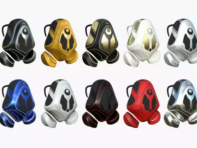 10 SciFi Backpack H Collection - Fashion Character Design