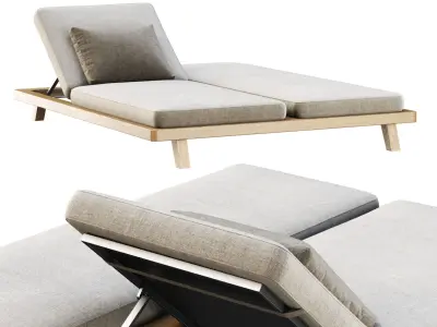Sanday Double Daybed  3D model